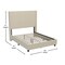 Flash Furniture Beige Full Platform Bed with Tufted Headboard YK-1077-BEIGE-F-GG - alternate 5